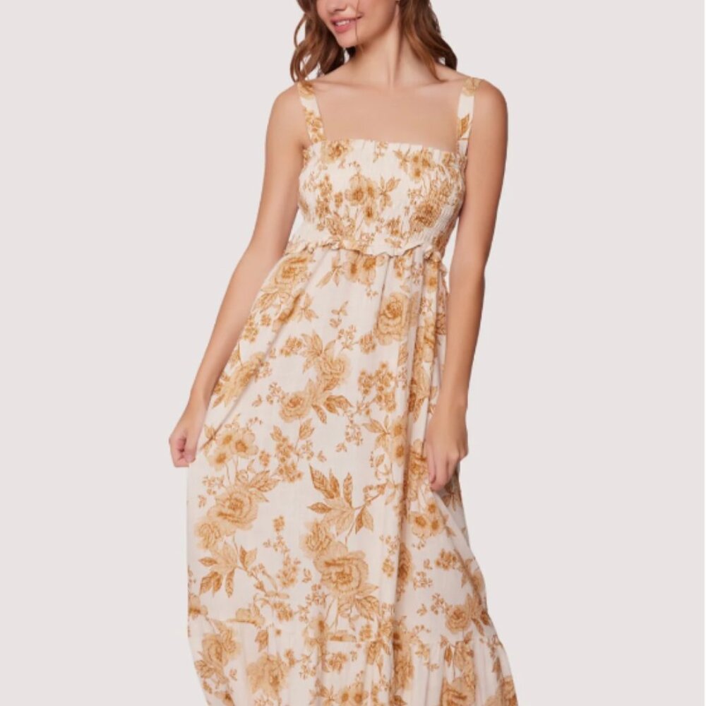 Lost + Wander NWT Toasted Rose Floral Maxi Dress - Size XS
